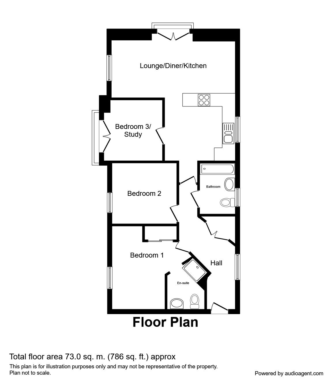 3 Bedrooms Flat for sale in Winterthur Way, Basingstoke RG21