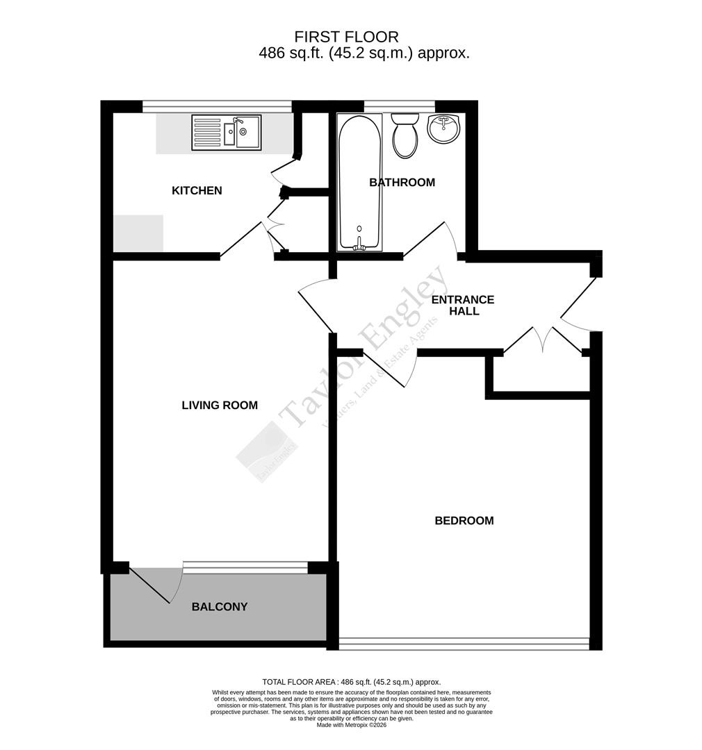 Flat 39, Kildare Court, Barcombe Close, Eastbourne floorplan