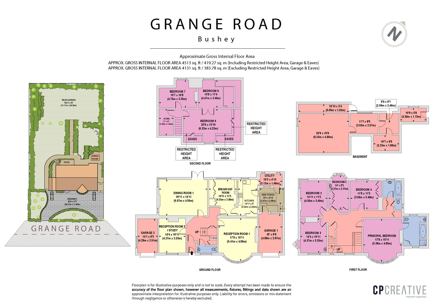 5 Bedrooms Detached house for sale in Grange Road, Bushey, Hertfordshire WD23