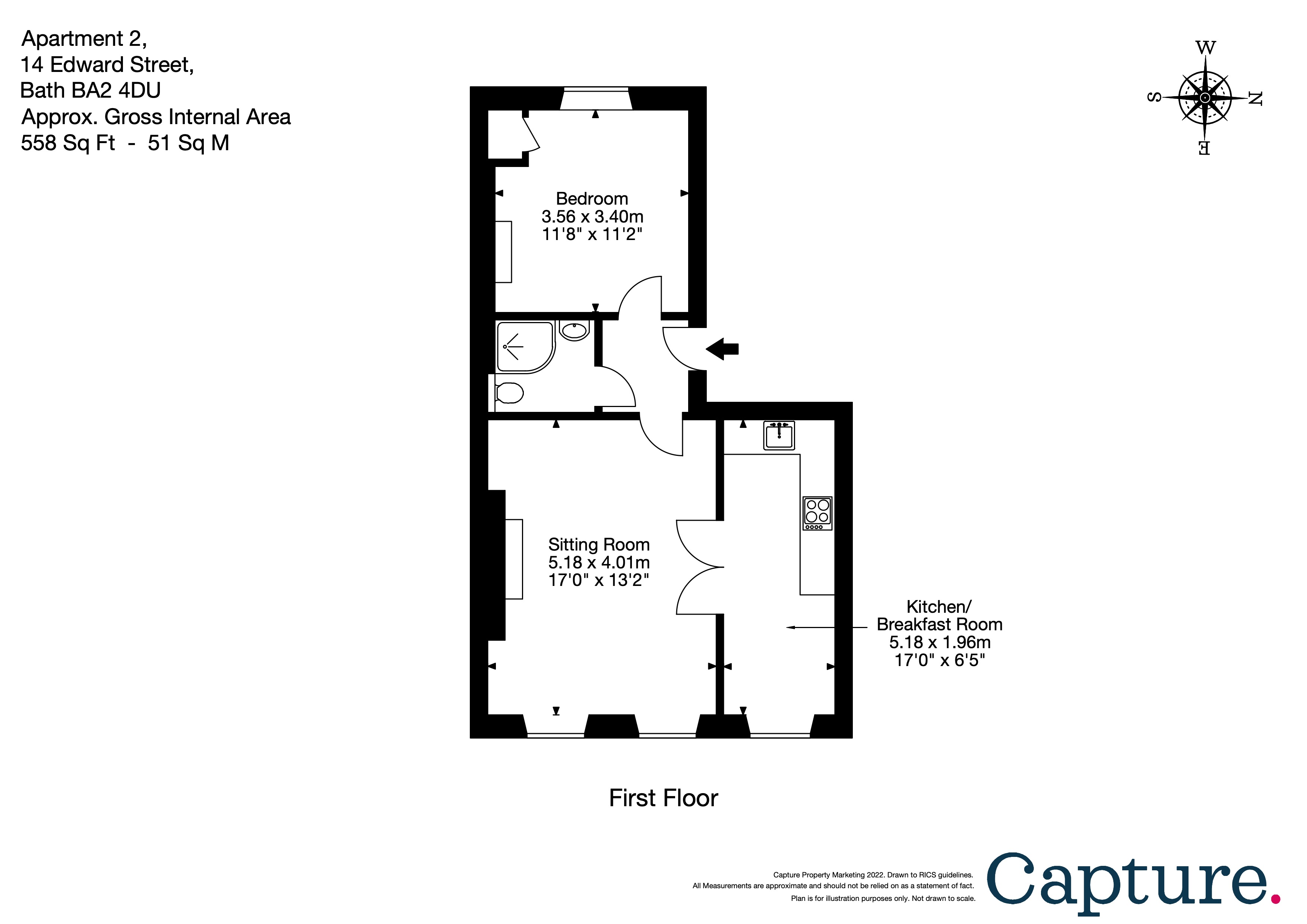 Edward Street, Bath BA2, 1 bedroom flat for sale - 62537186 | PrimeLocation