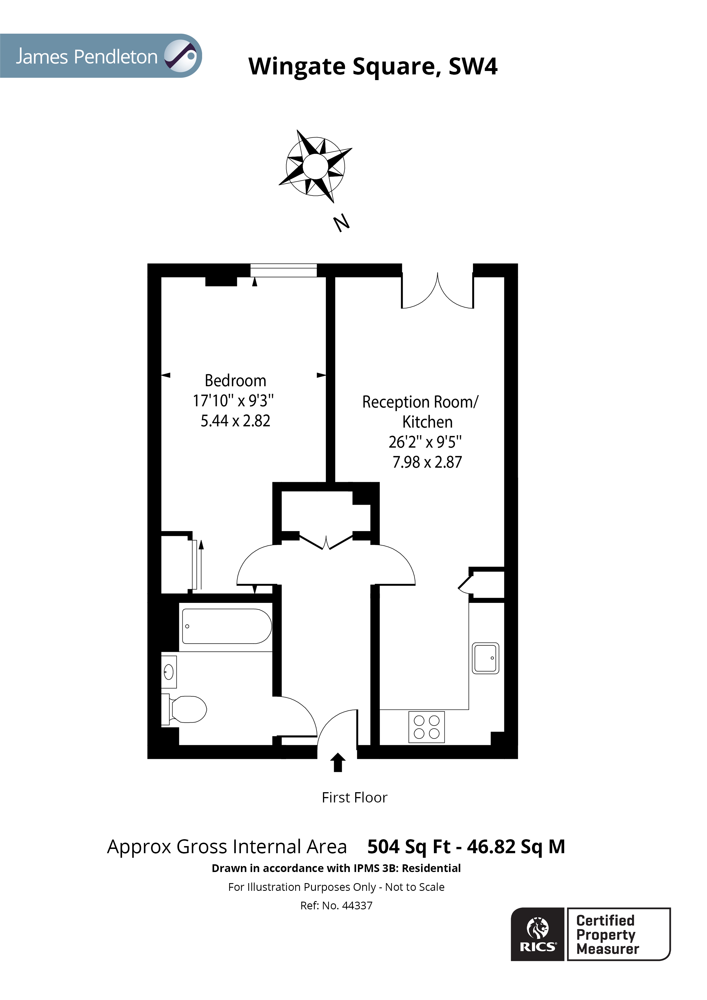 Wingate Square, Clapham, London SW4, 1 bedroom flat for sale 60853488