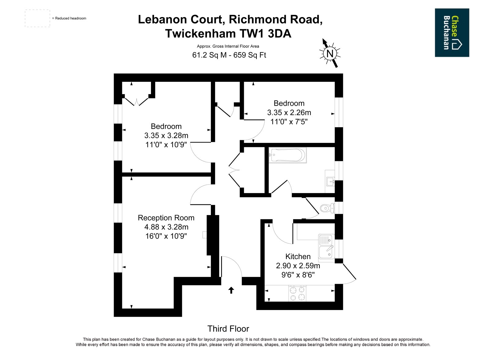9 Lebanon Court,, Richmond Road, Twickenham floorplan