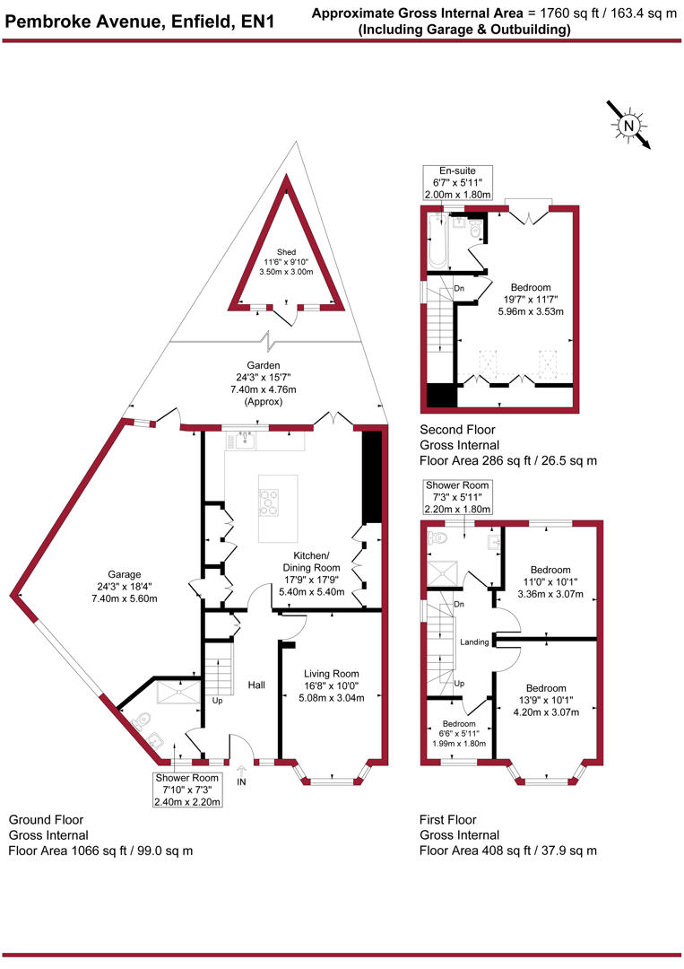 8, Pembroke Avenue, Enfield floorplan