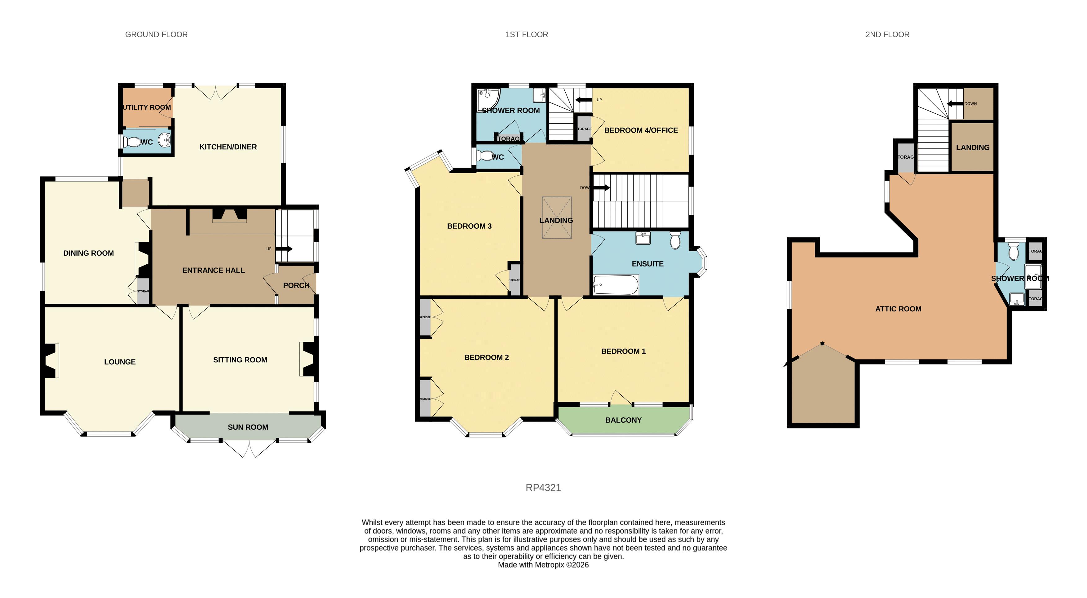Penrhyn, West Parade, Llandudno floorplan