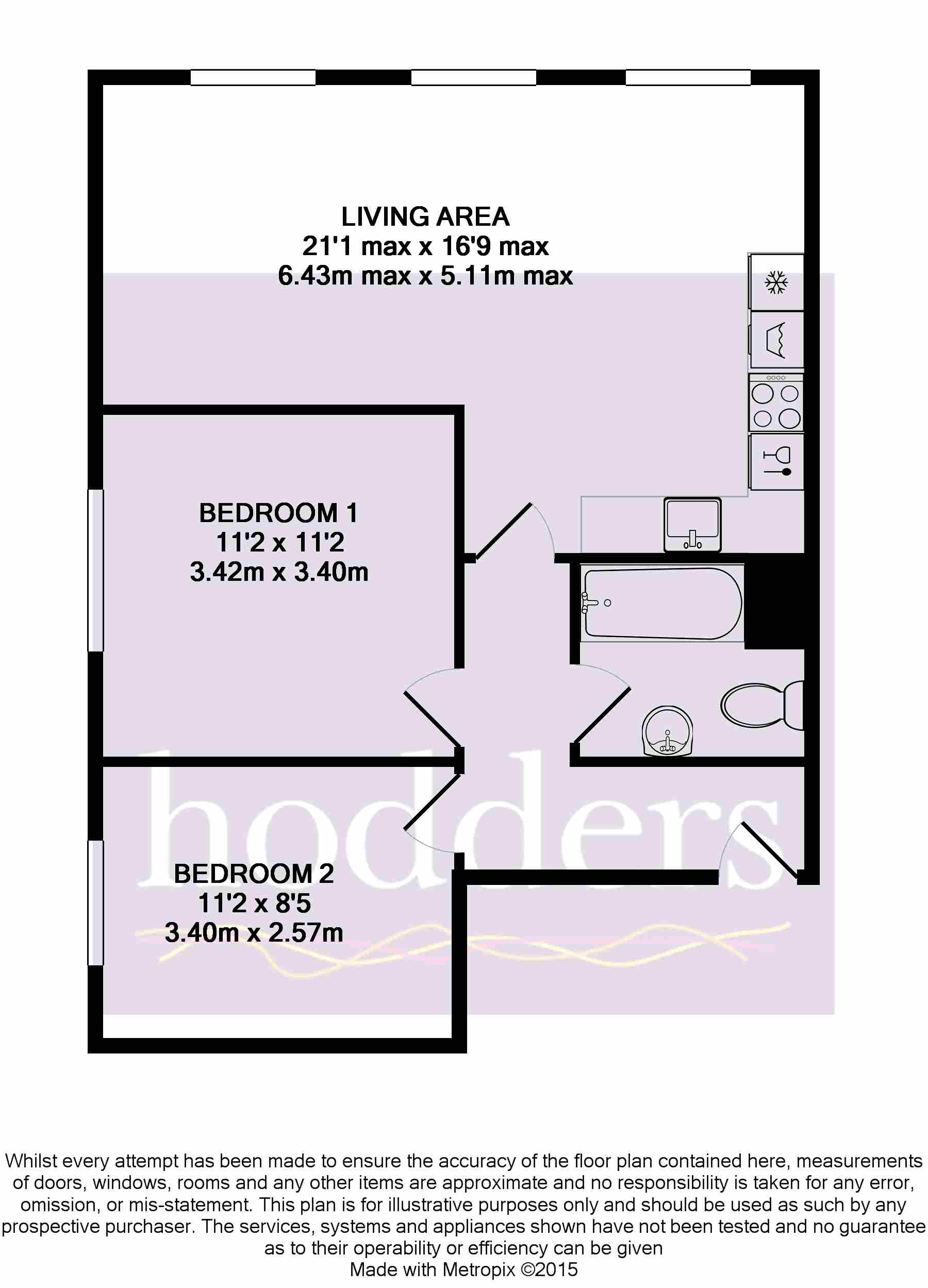 2 Bedrooms Flat for sale in Woburn House, High Street, Addlestone, Surrey KT15