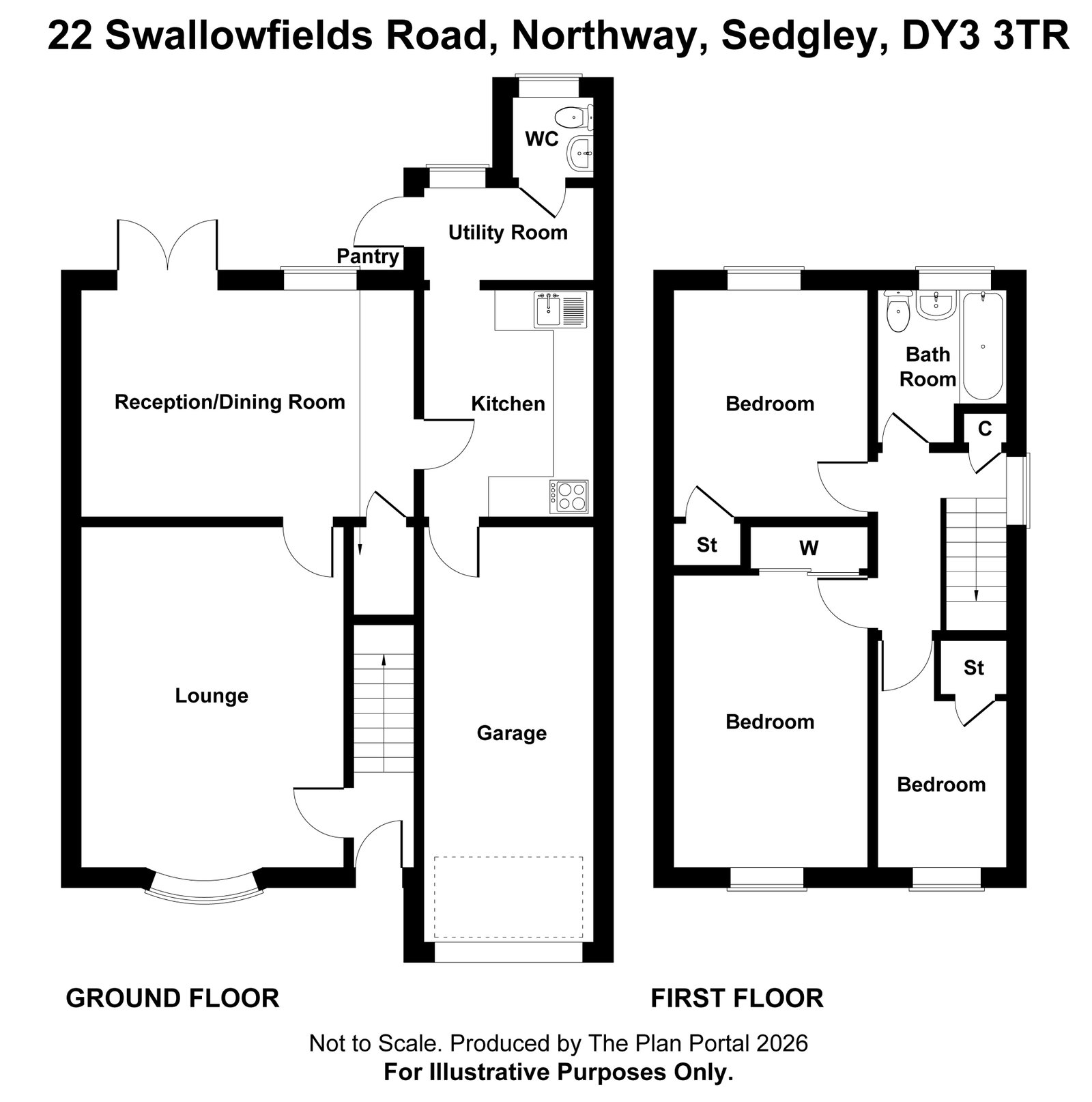 22, Swallowfields Road, Dudley floorplan