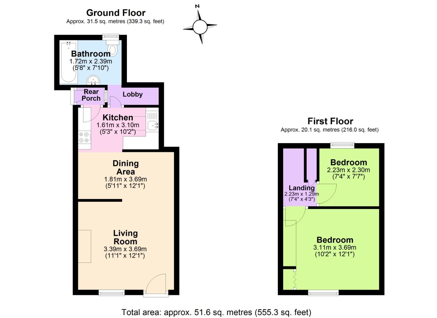 61, Ticknall Road, Swadlincote floorplan