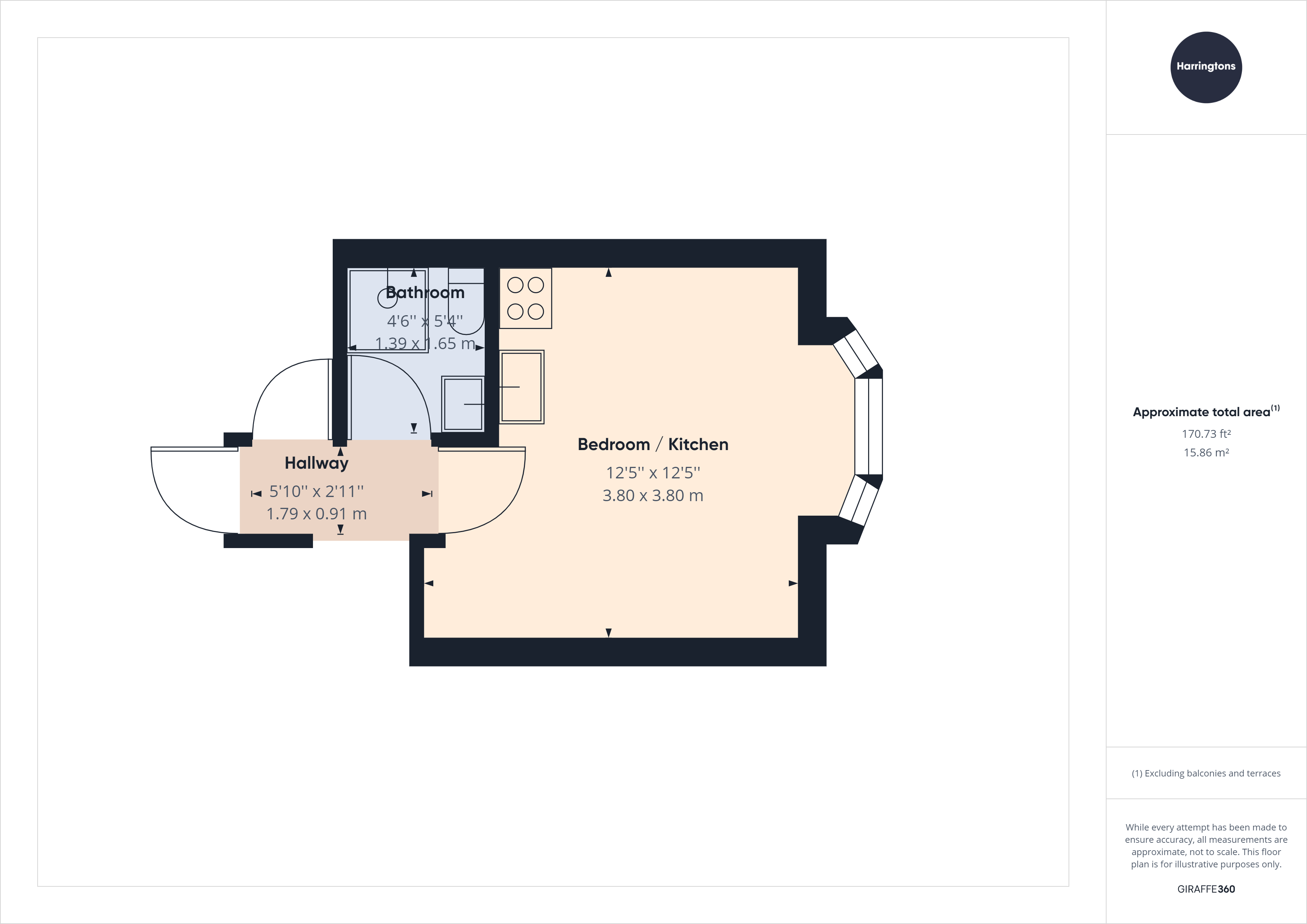 Room 12, 42, Castle Street, Brighton floorplan