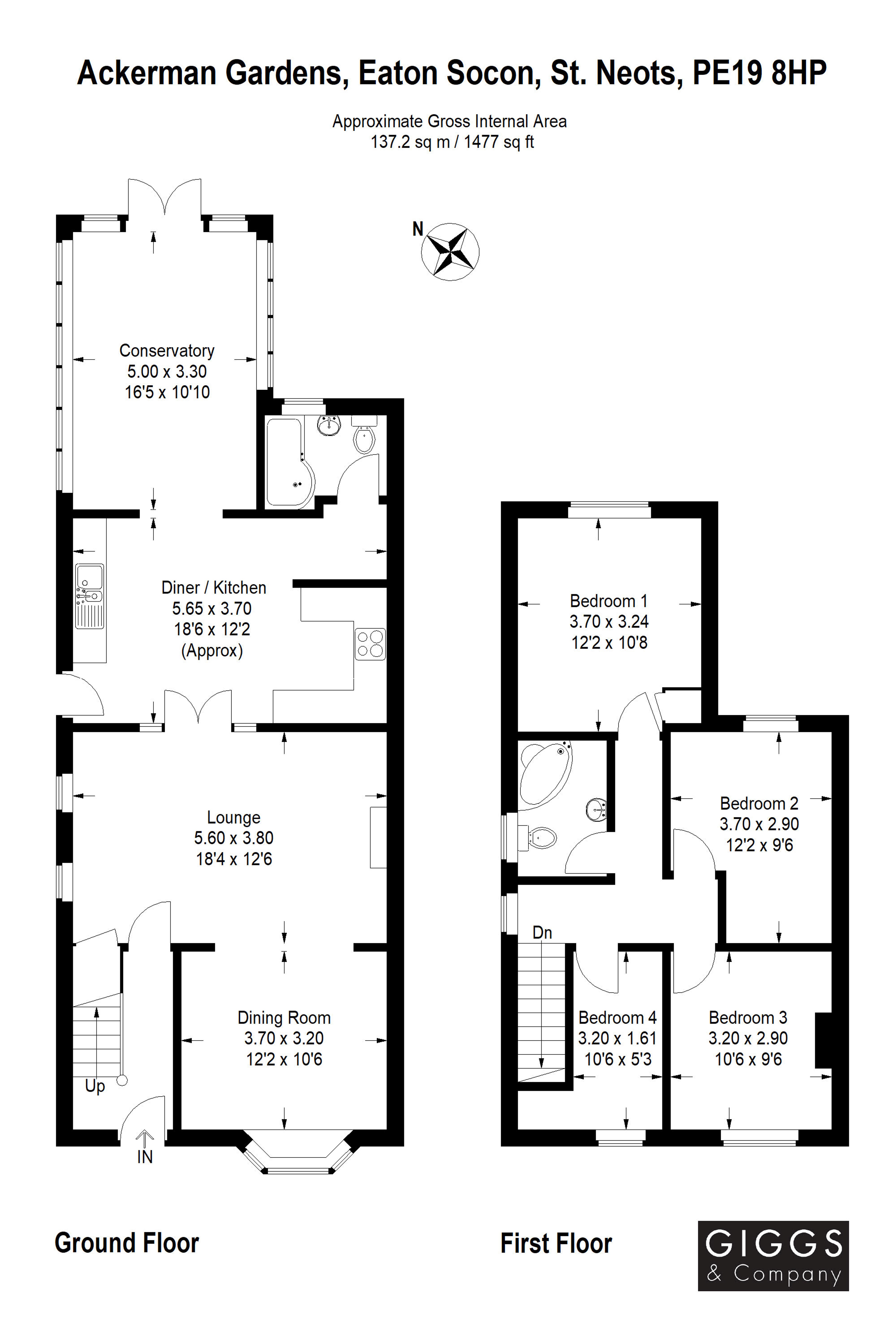 4 Bedrooms  for sale in Ackerman Gardens, Eaton Socon, St. Neots, Cambridgeshire PE19