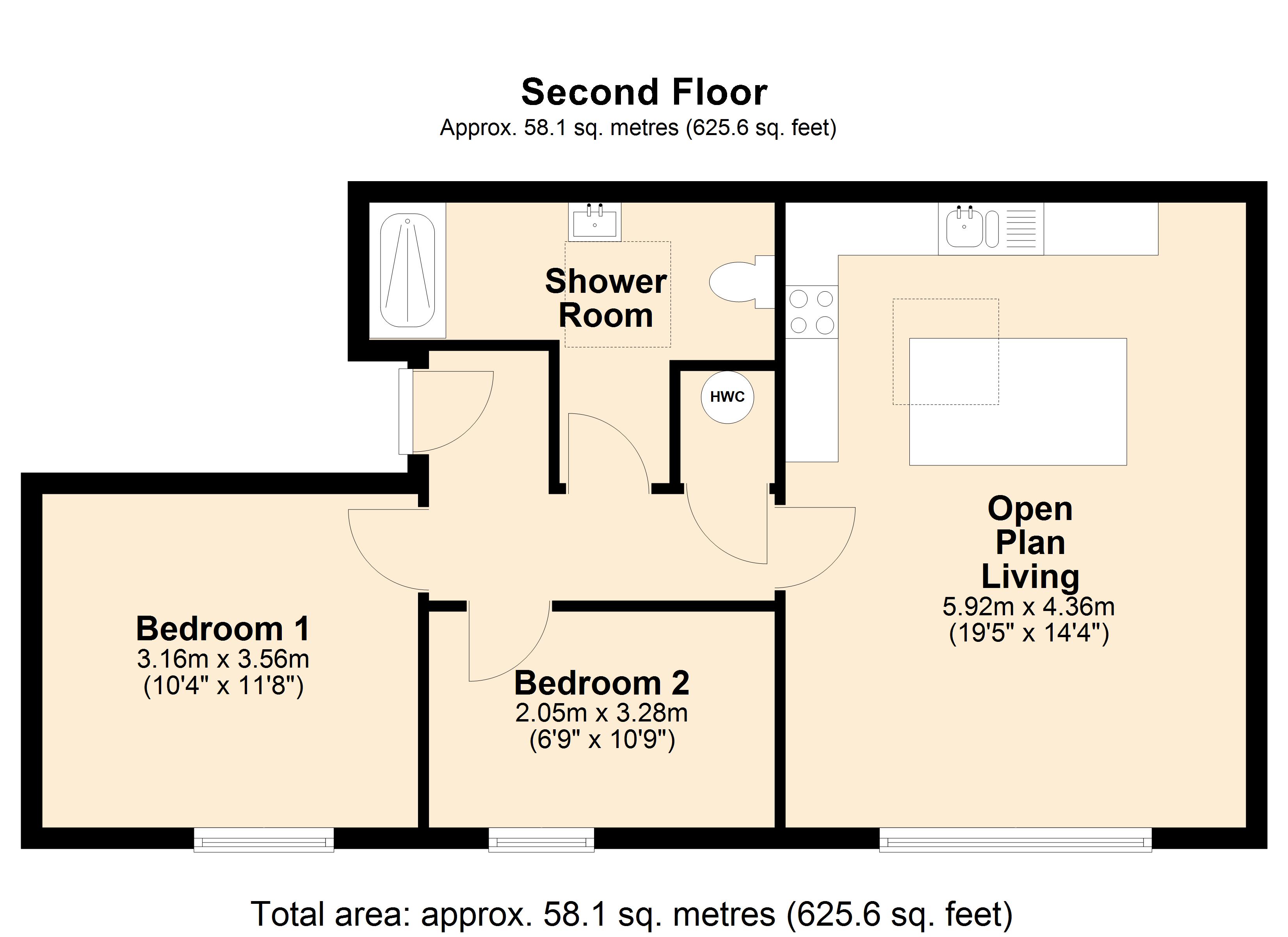 Flat 6, 33-34 Fore Street, Wiltshire floorplan