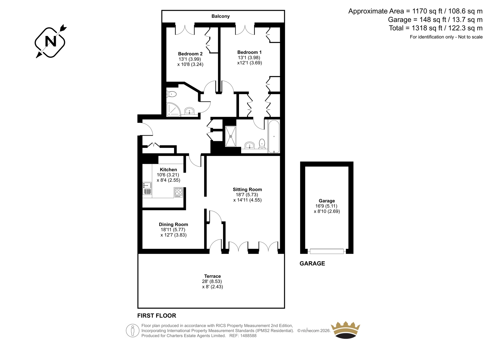 61, Warnes, Worthing floorplan