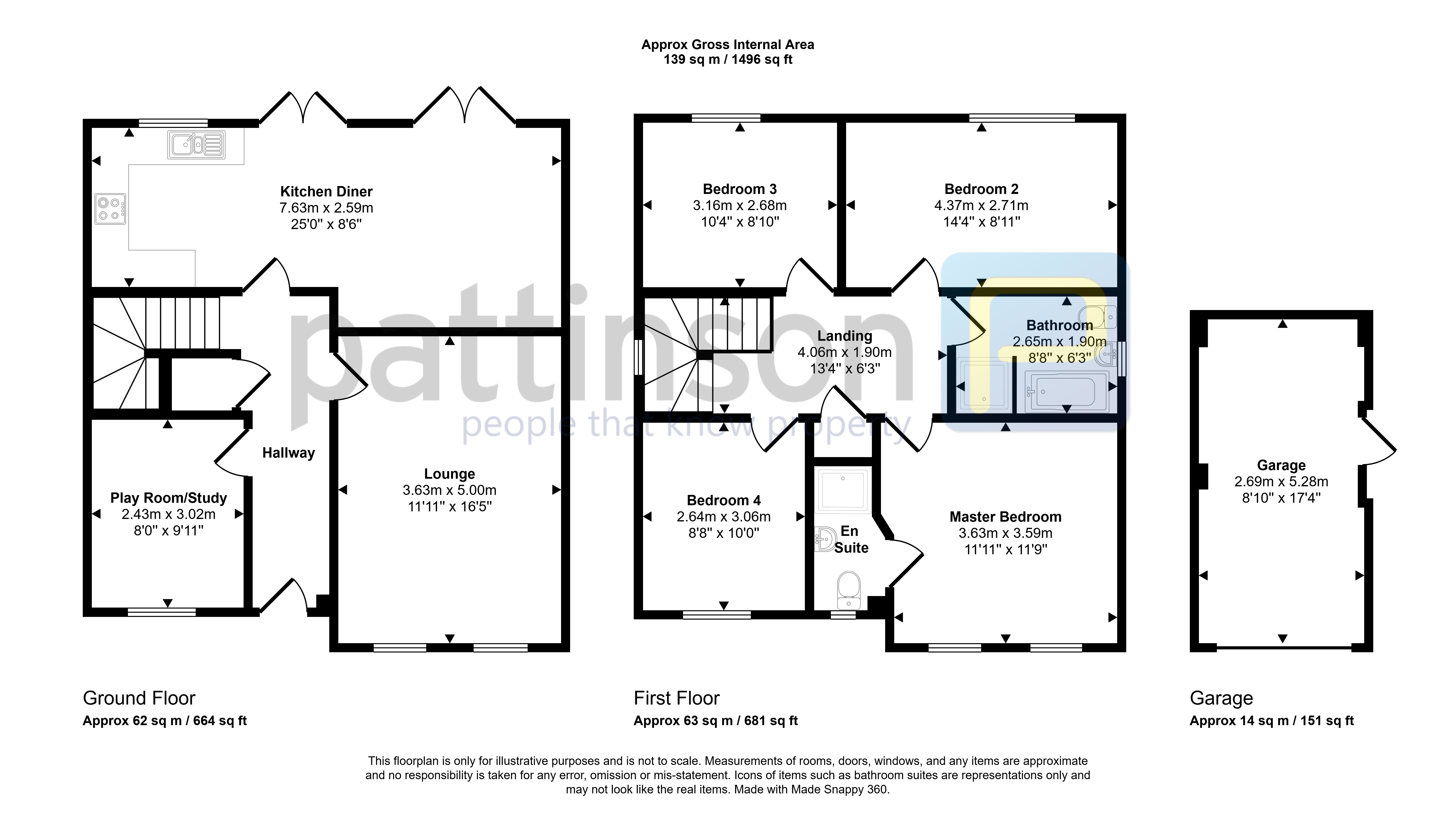 26, Saunton Way, Ashington floorplan