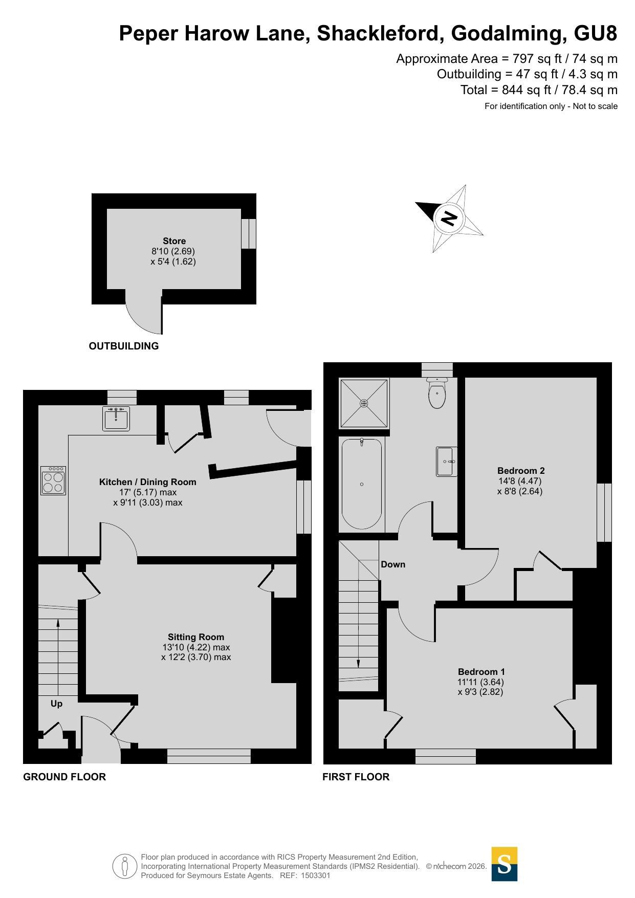 6 Glebe Cottages,, Peper Harow Lane, Godalming floorplan