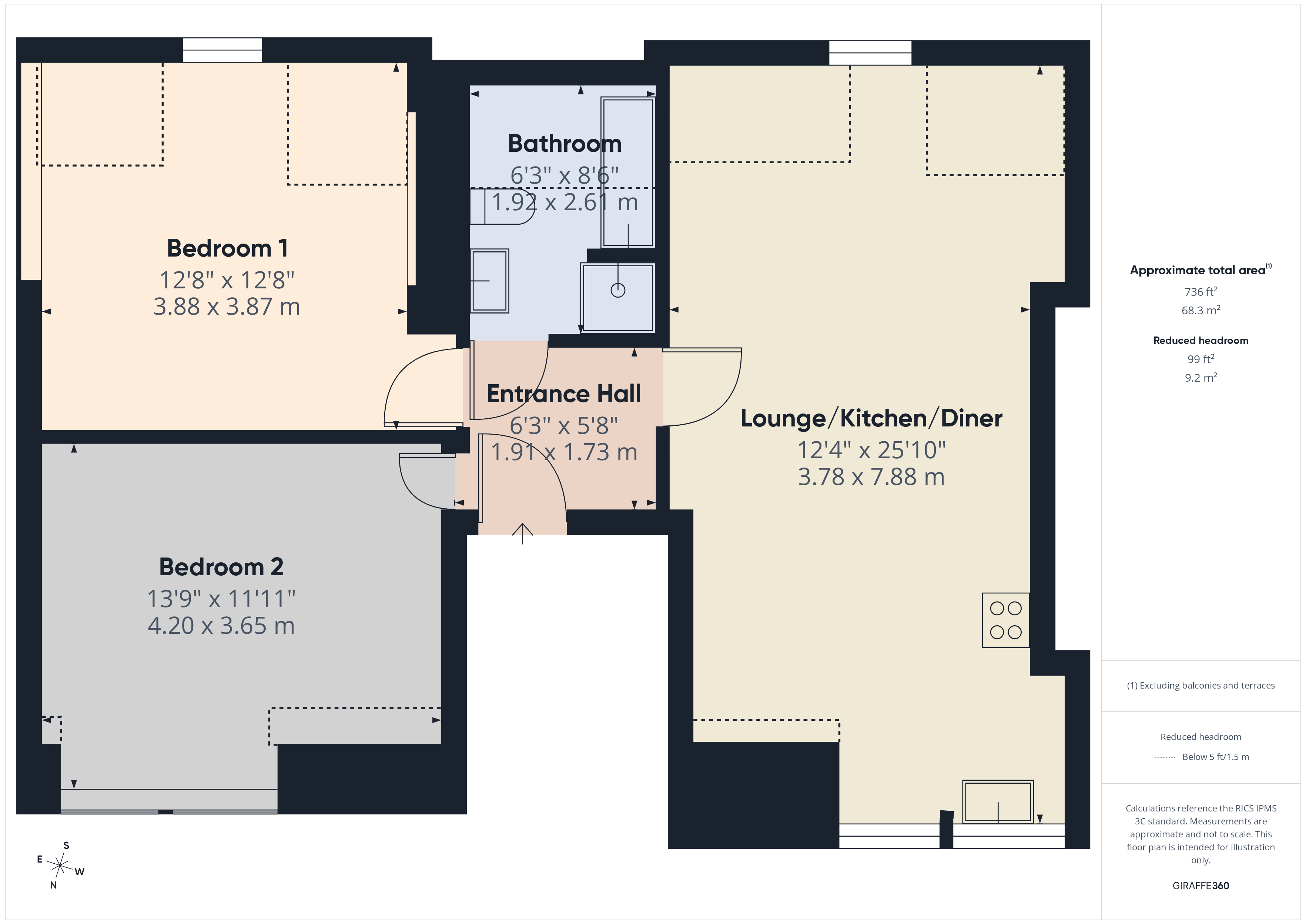 Apartment 3, 8, Summerleaze Crescent, Cornwall floorplan