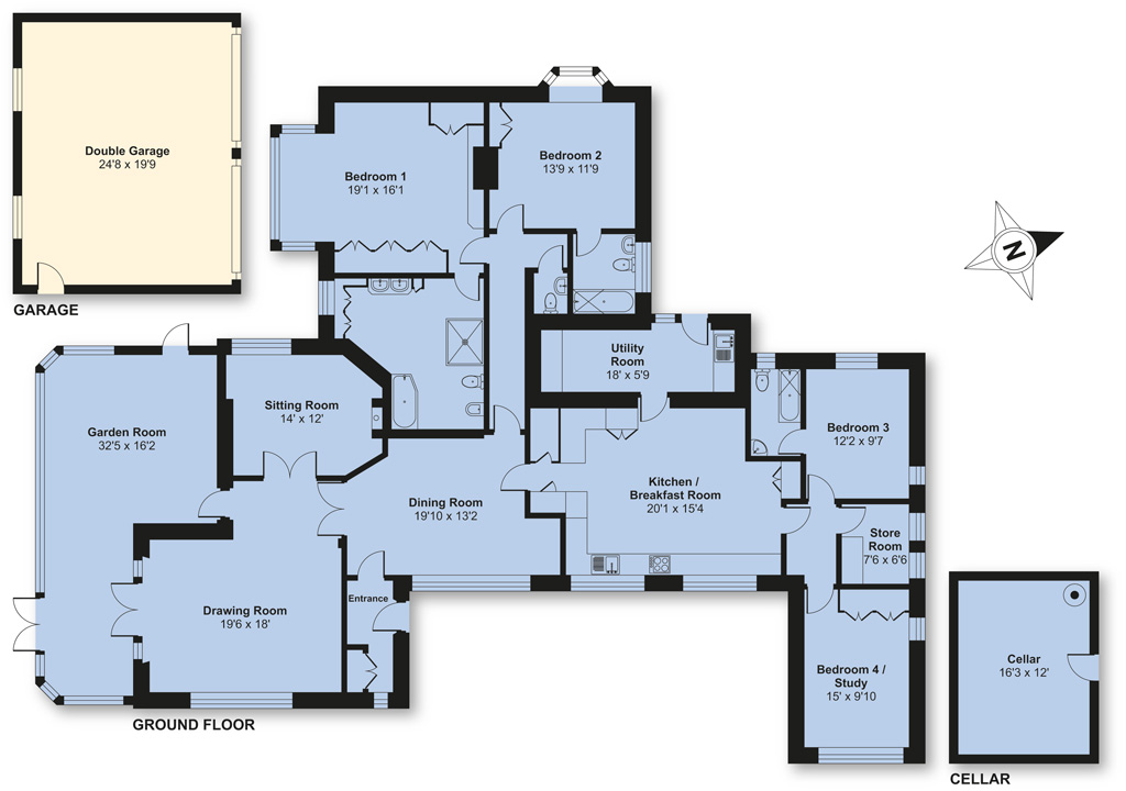 Highlands, Falmouth floorplan