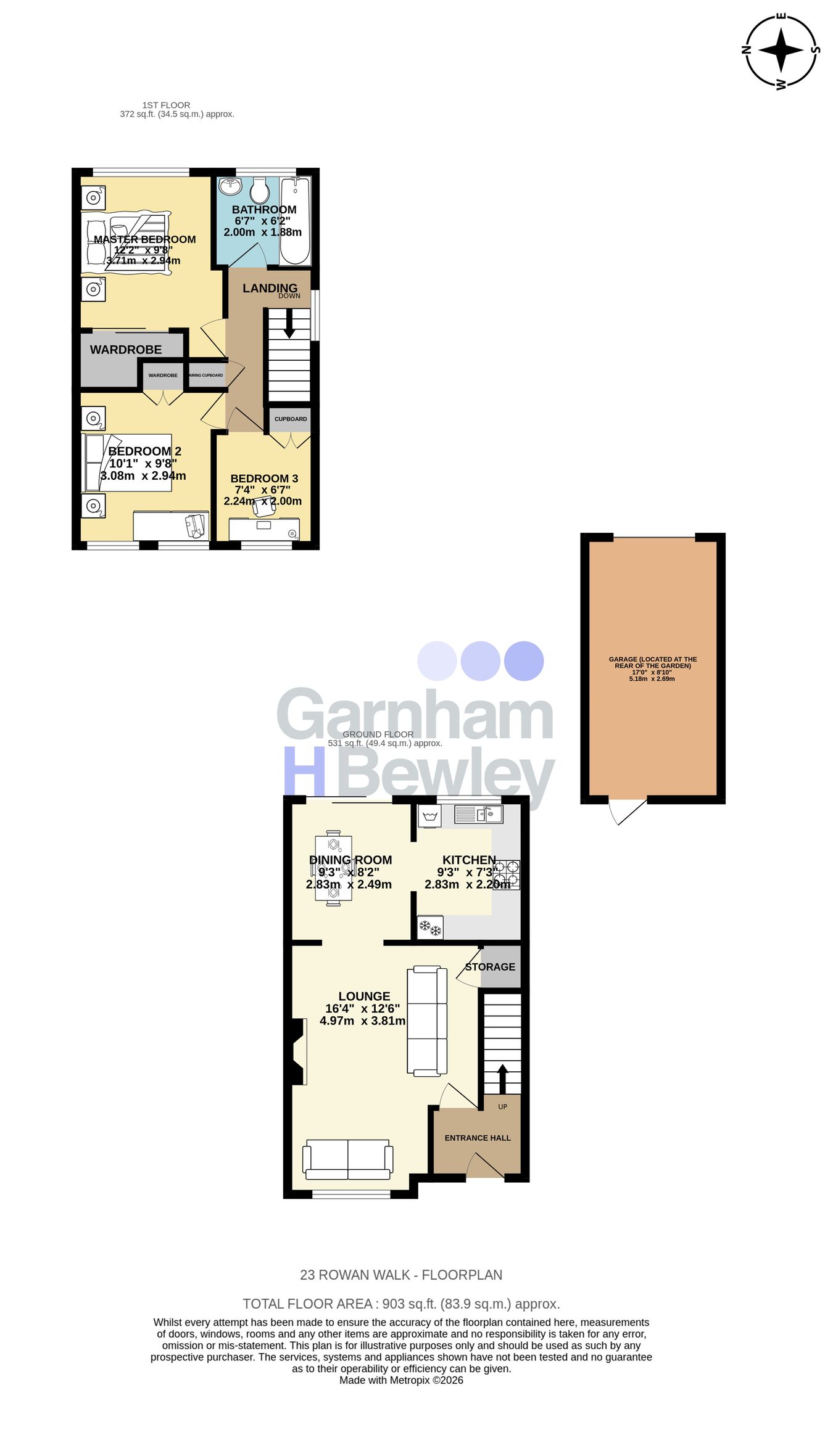23, Rowan Walk, Crawley floorplan