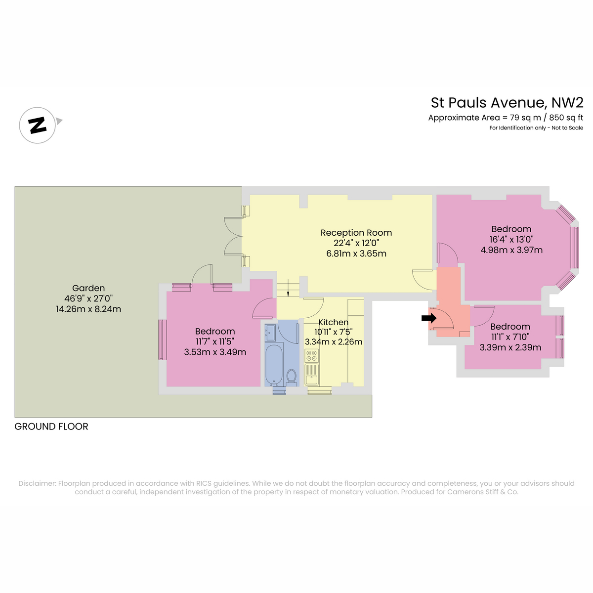 12A GF, St Pauls Avenue, Willesden Green floorplan