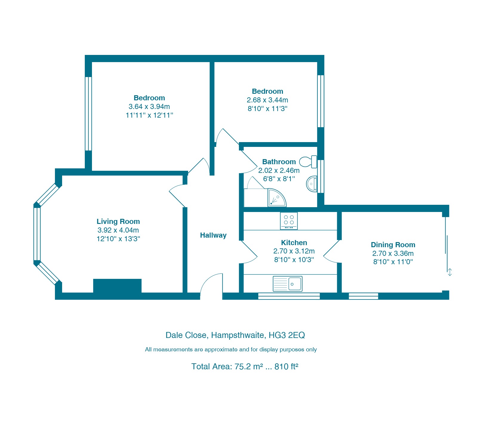 33, Dale Close, Hampsthwaite floorplan