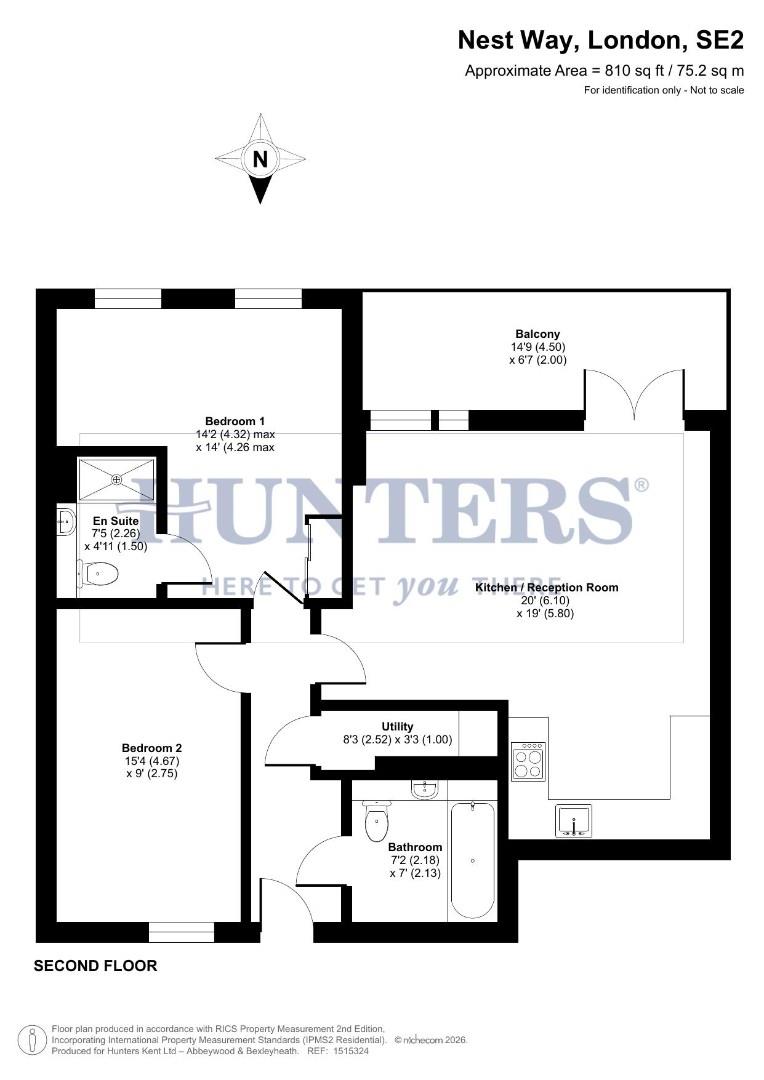 Flat 20 Starling Court, 1, Nest Way, London floorplan