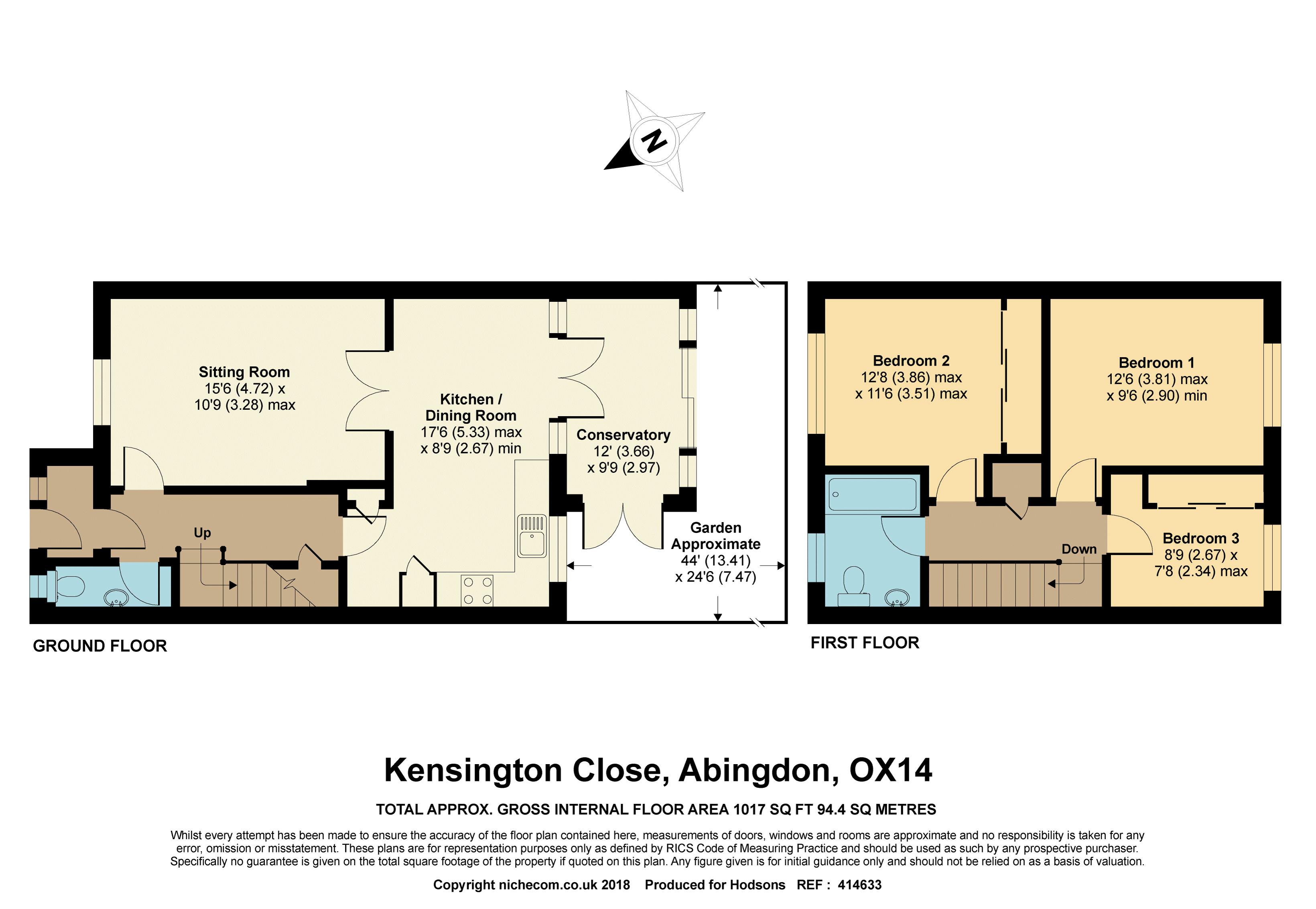 3 Bedrooms Terraced house for sale in Kensington Close, Abingdon OX14