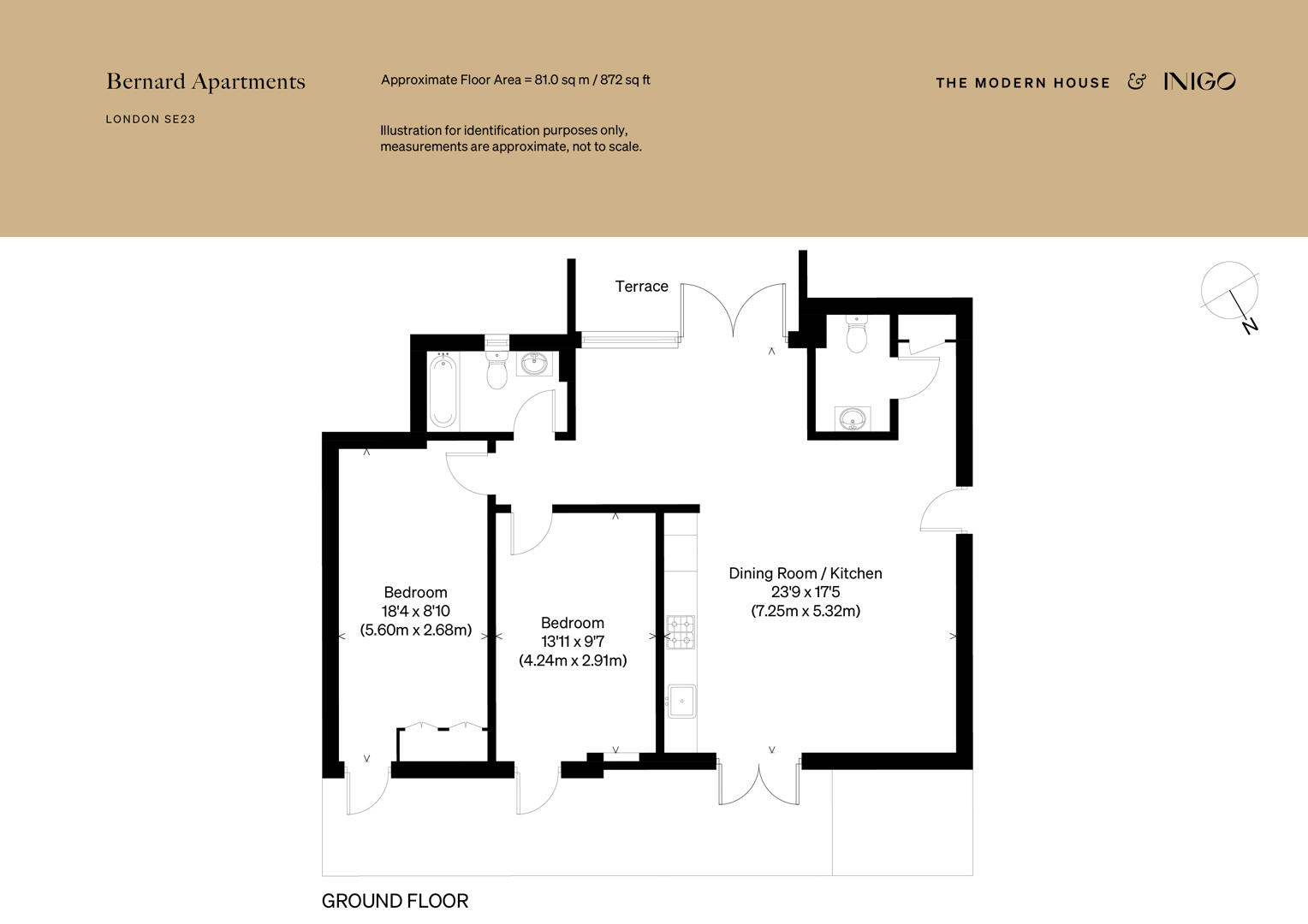 1 Bernard Apartments, 14 Wastdale Road, London floorplan