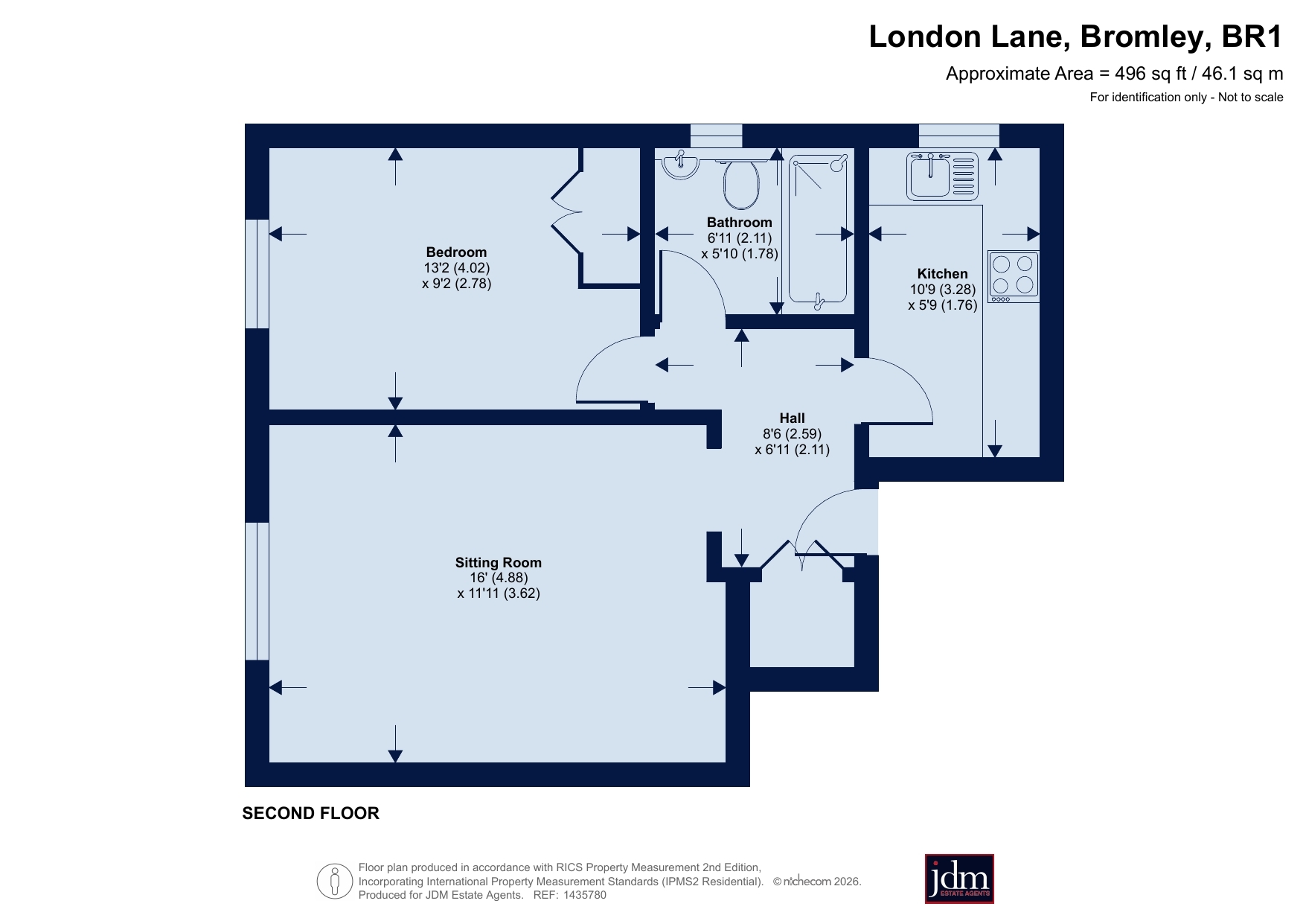 Flat 11, Regents Court, 25, London Lane, Bromley floorplan