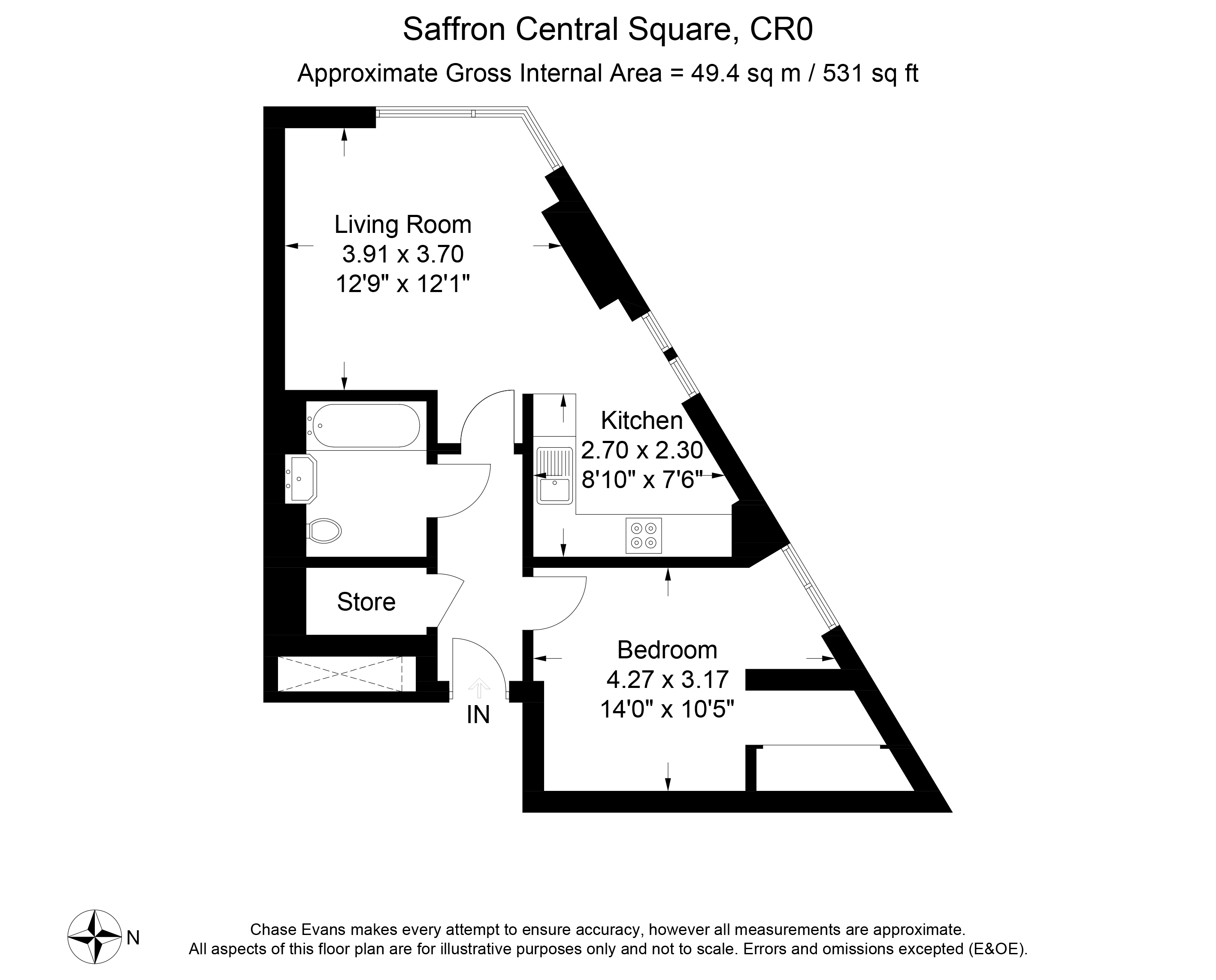 1 Bedrooms Flat for sale in Pinnacle Apartments, Saffron Centralsquare, Croydon CR0