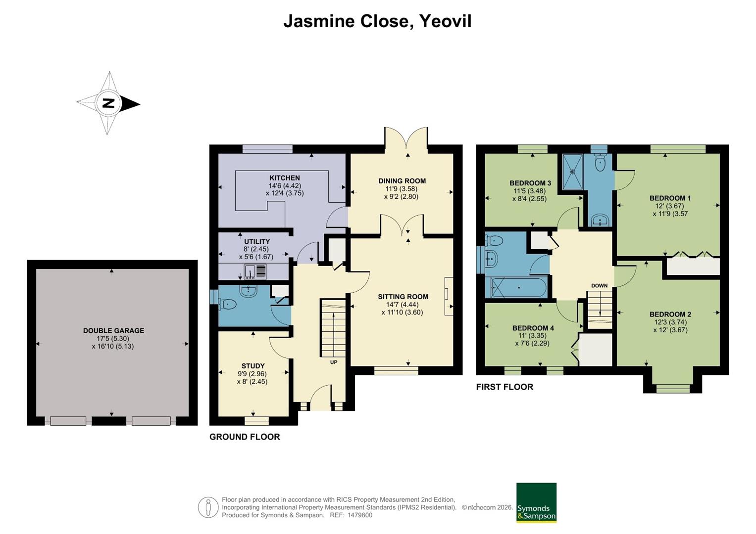 42, Jasmine Close, Yeovil floorplan