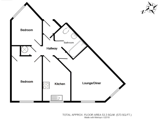 Miles Court, Flat 4, 61 Ethelbert Road, Birchington floorplan