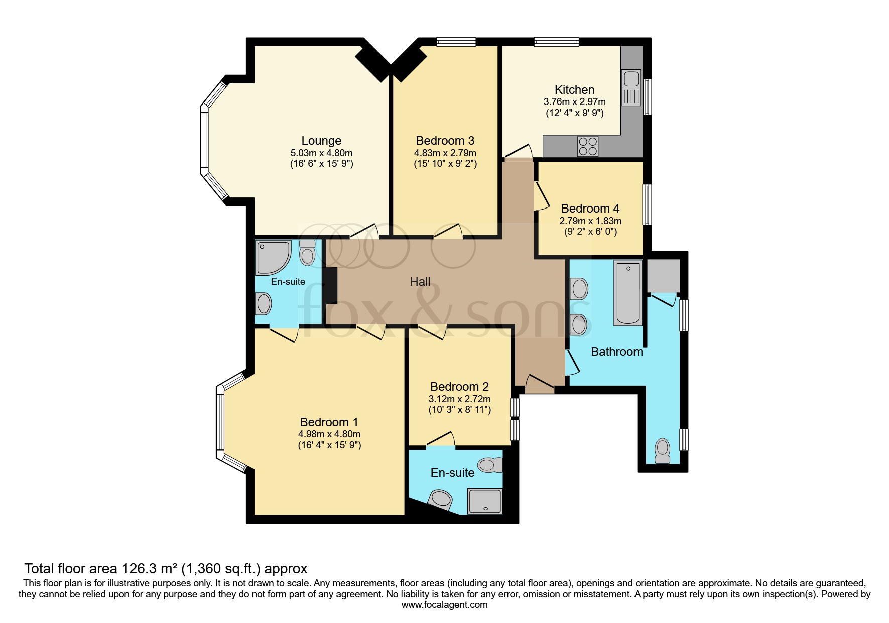 Flat 1, Carlton House, 4, Devonshire Place, Eastbourne floorplan
