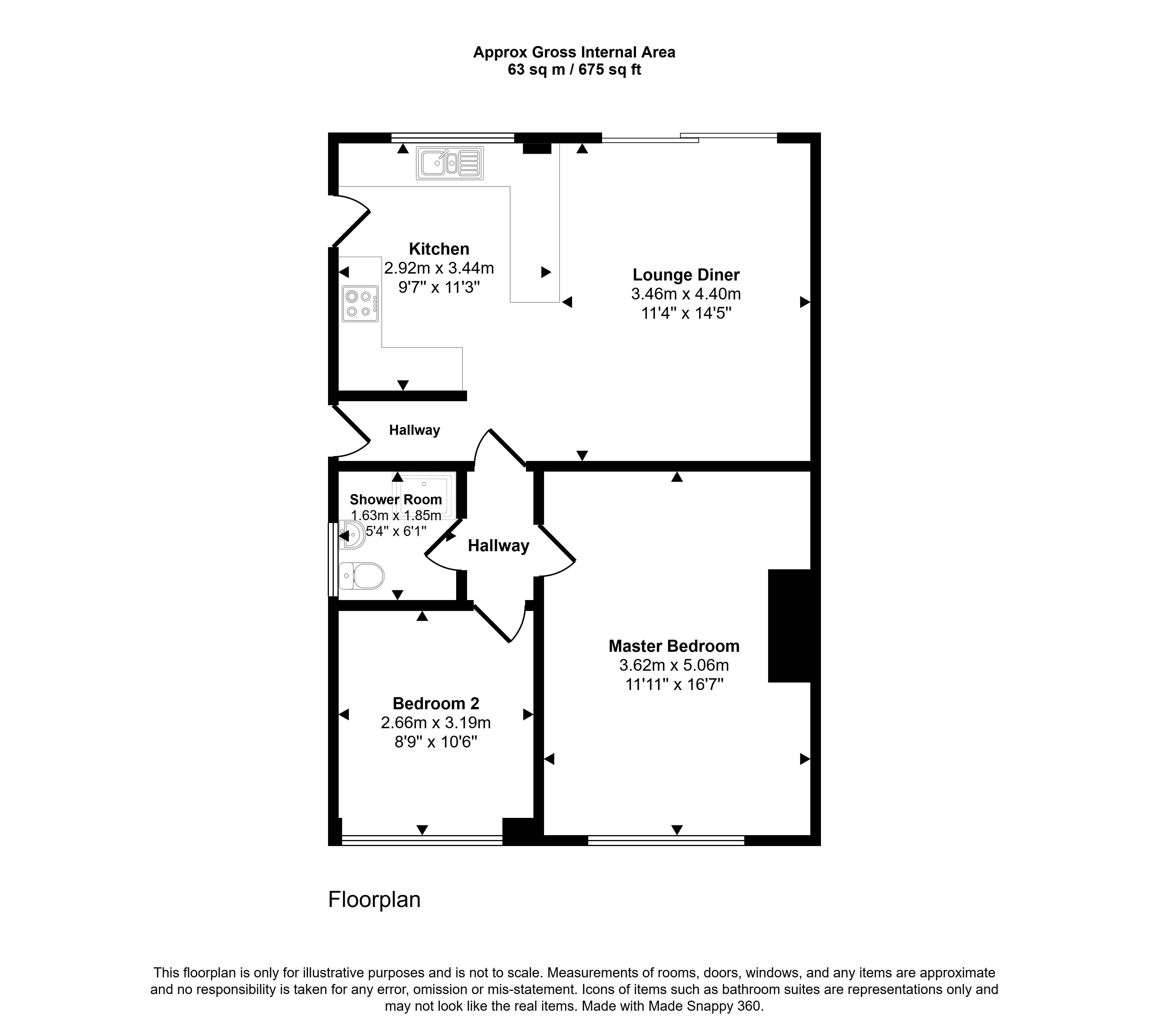 1, Thirlmoor Place, Stakeford floorplan