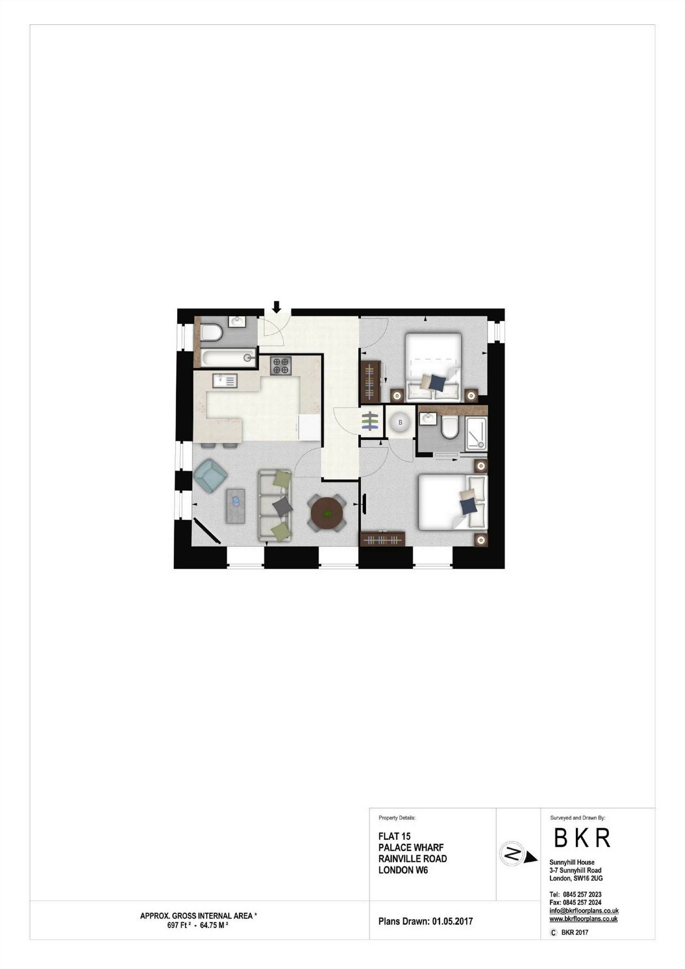 2 Bedrooms Flat to rent in Palace Wharf, Rainville Road, Fulham W6