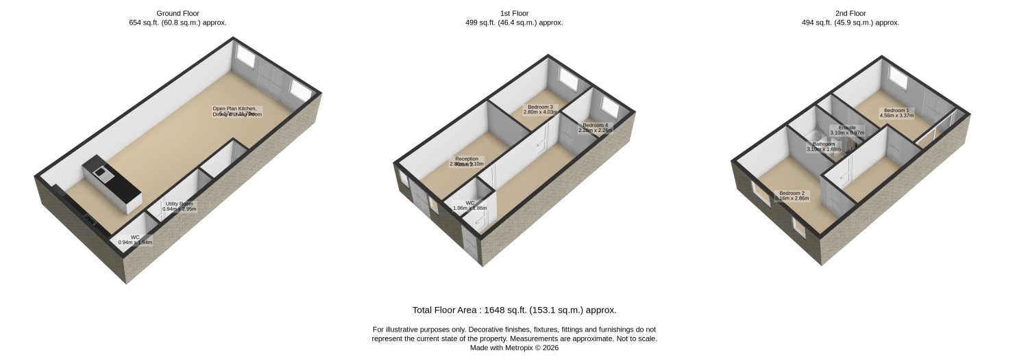 43, Greenside Gardens, Sowerby Bridge floorplan