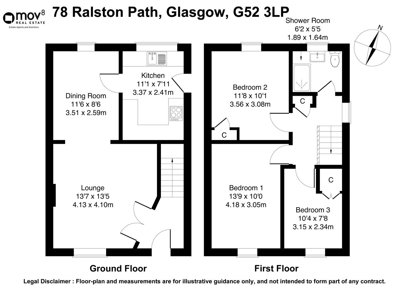 78, Ralston Path, Glasgow floorplan