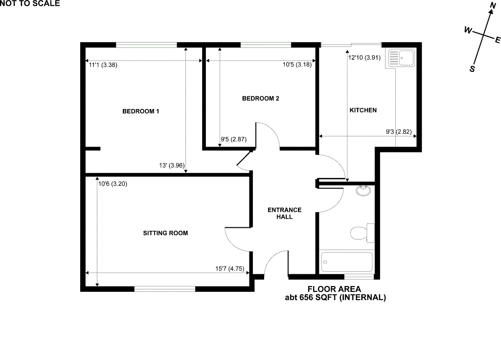 8, Felix Road, Walton-on-Thames floorplan