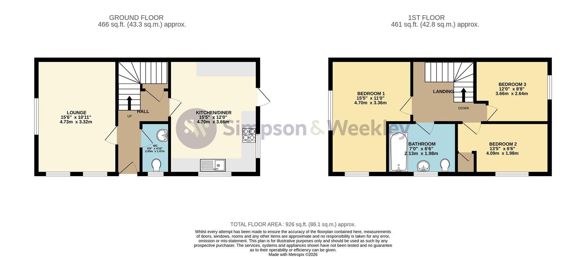 8, Polonius Road, Wellingborough floorplan