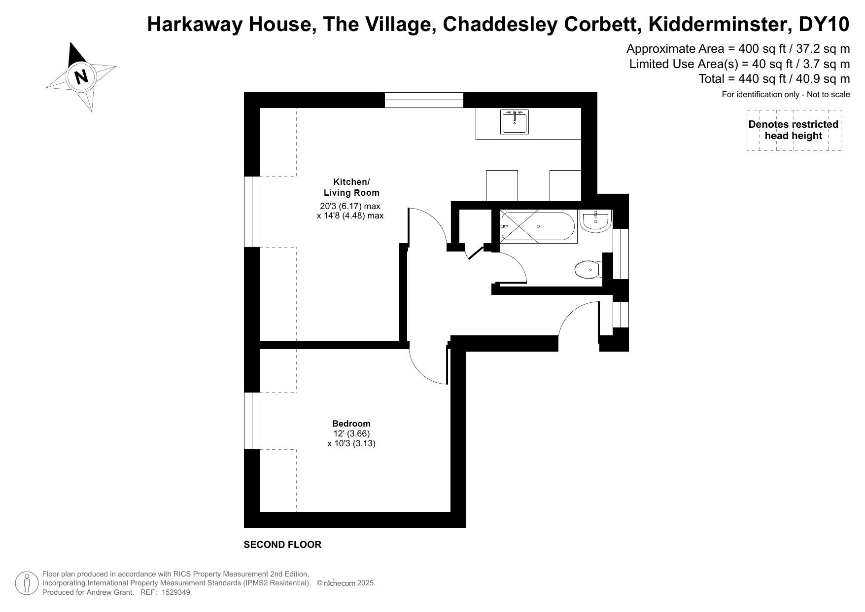 Flat 6, Harkaway House, Kidderminster floorplan