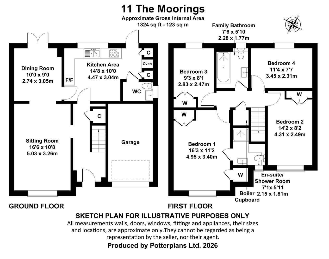 11, The Moorings, Cowes floorplan