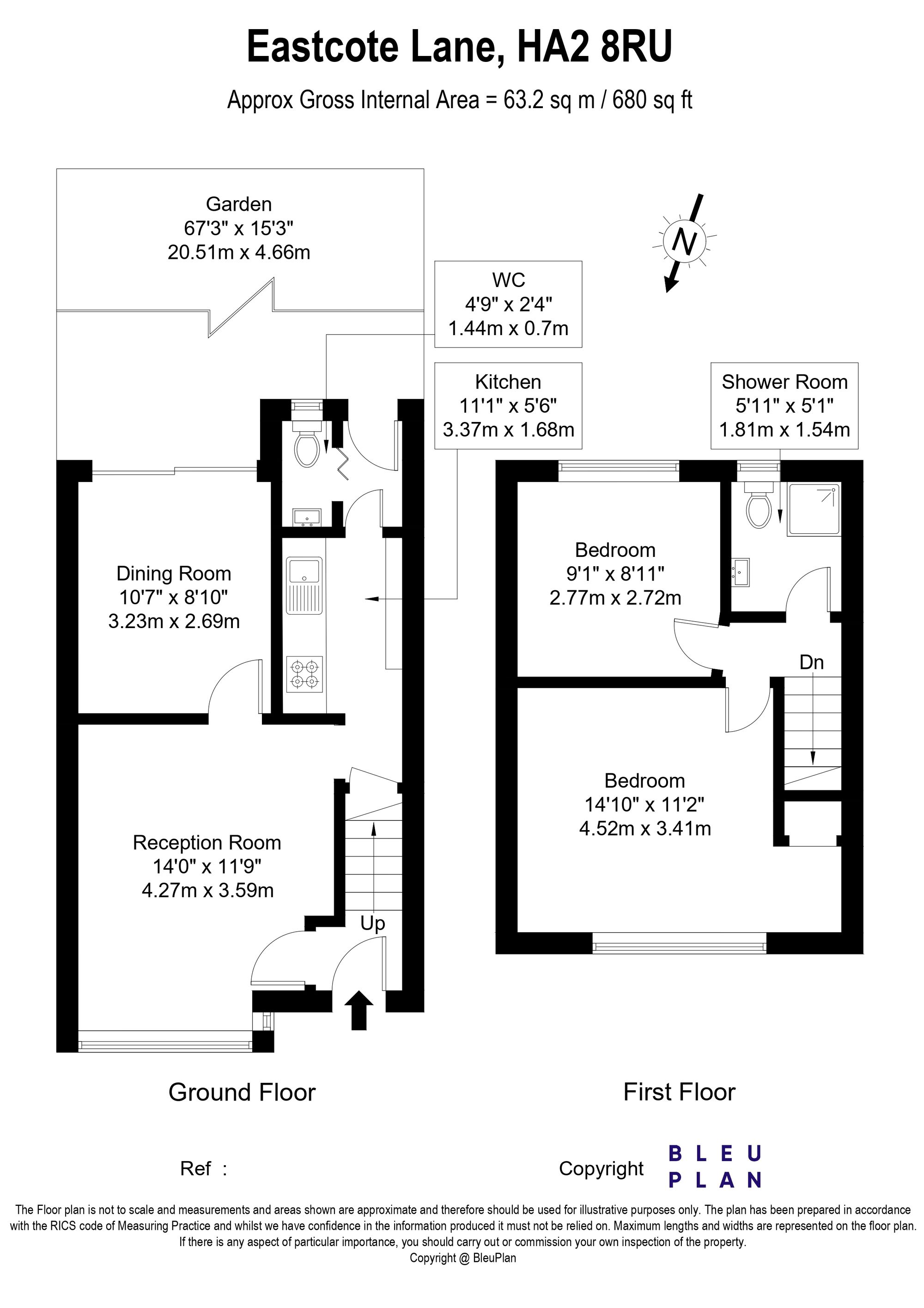 391 Eastcote Lane, Harrow floorplan