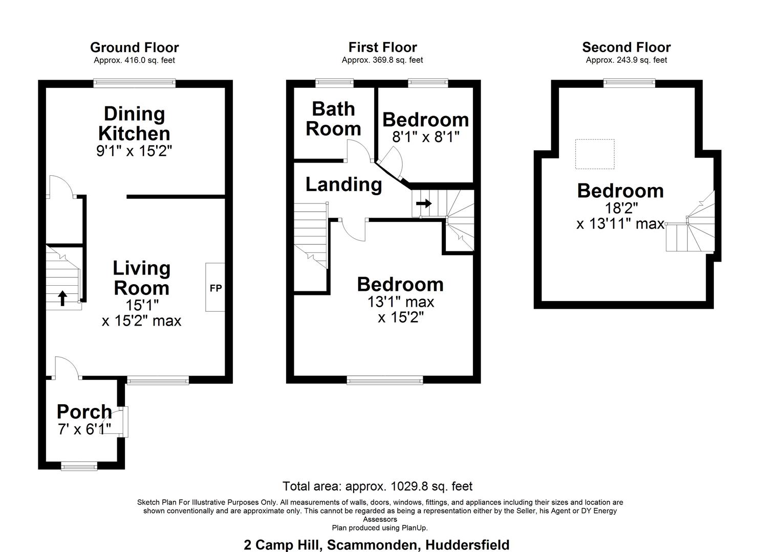 3 Bedrooms Terraced house for sale in Camp Hill, Scammonden, Huddersfield HD3