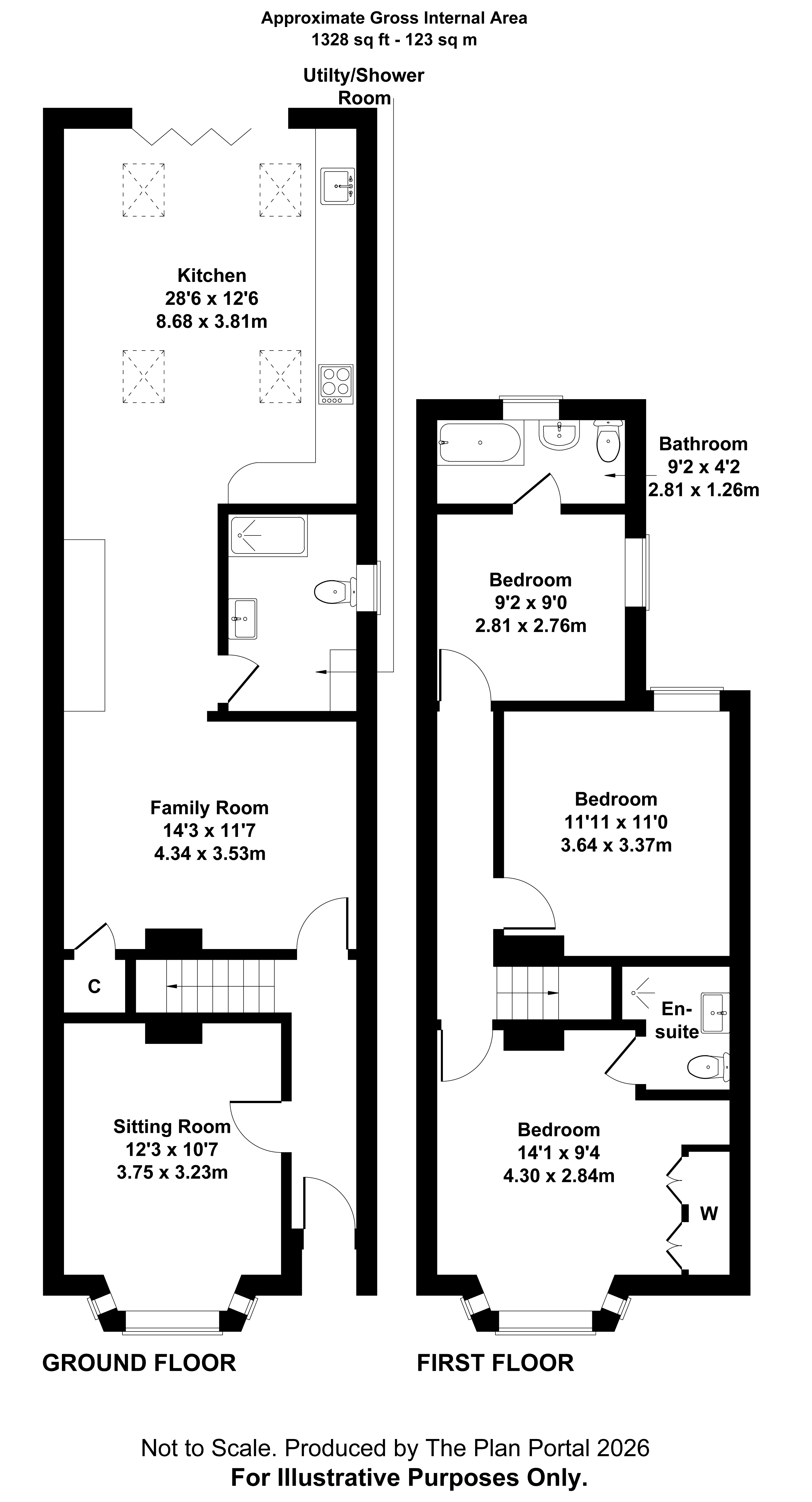 11, Weir Road, Chertsey floorplan