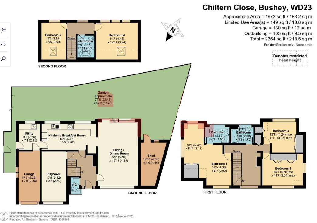 14, Chiltern Close, Hertfordshire floorplan
