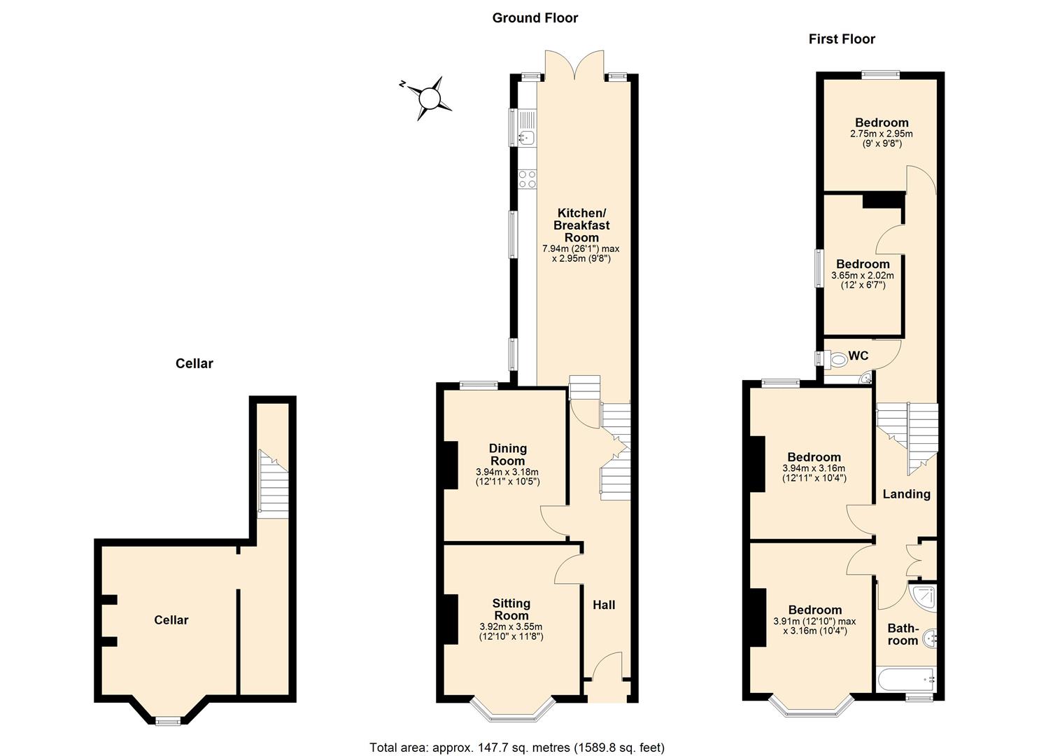 163, Leam Terrace, Leamington Spa floorplan