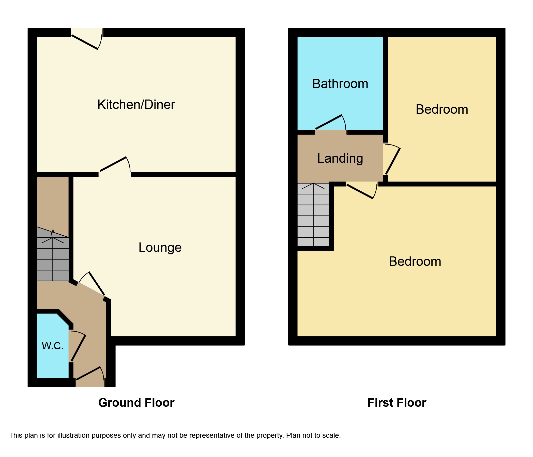 2 bed semidetached house to rent in Crathorne Court, Burnopfield