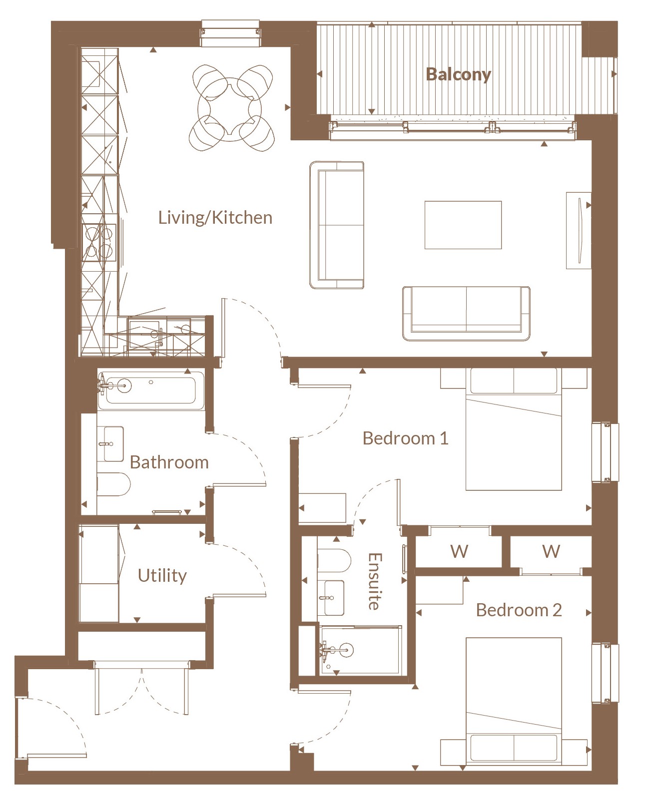 52, "Jura - Ground Floor" at Off Southbrae Drive, Jordanhill G13 floorplan