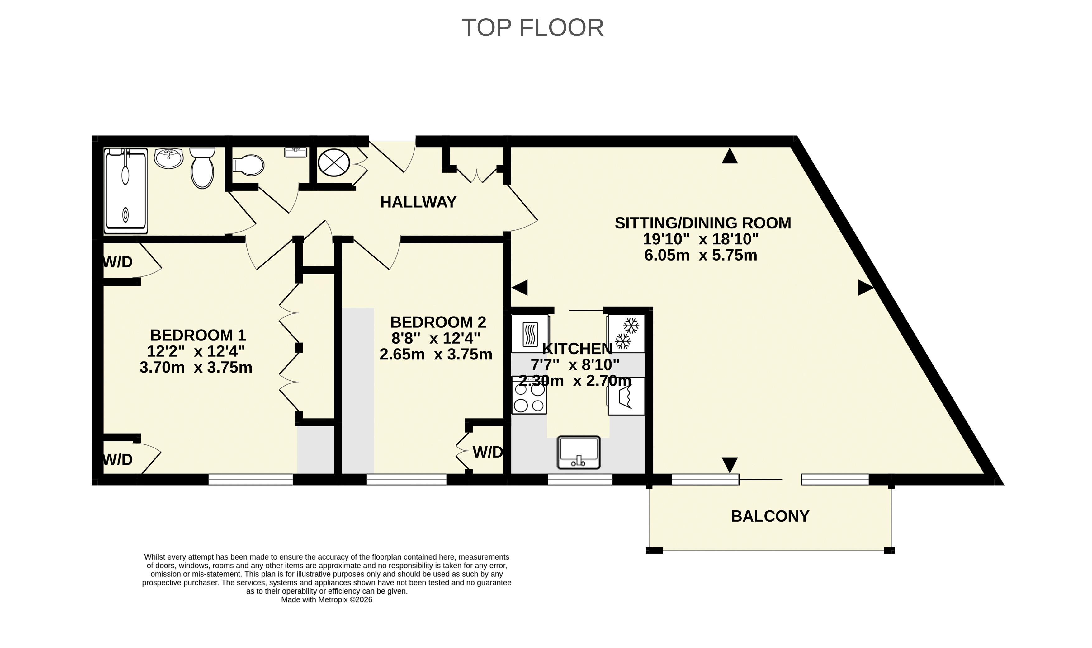 Flat 50, Powys House, All Saints Road, Sidmouth floorplan