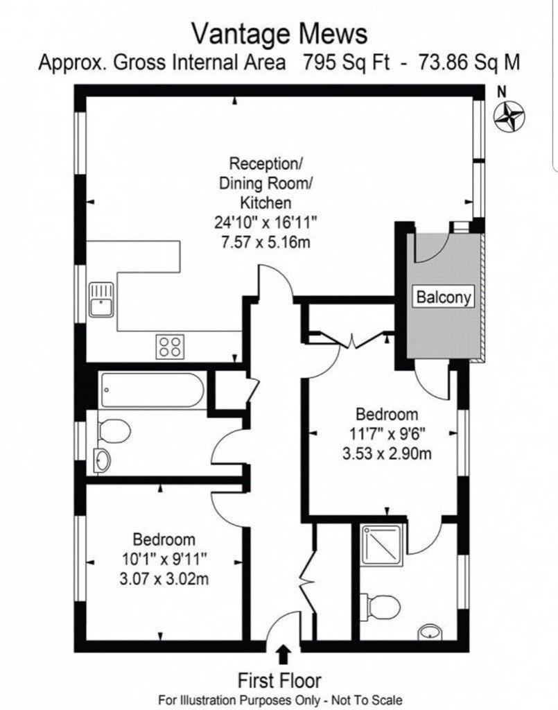 2 Bedrooms Flat to rent in Vantage Mews, Canary Wharf, London E14