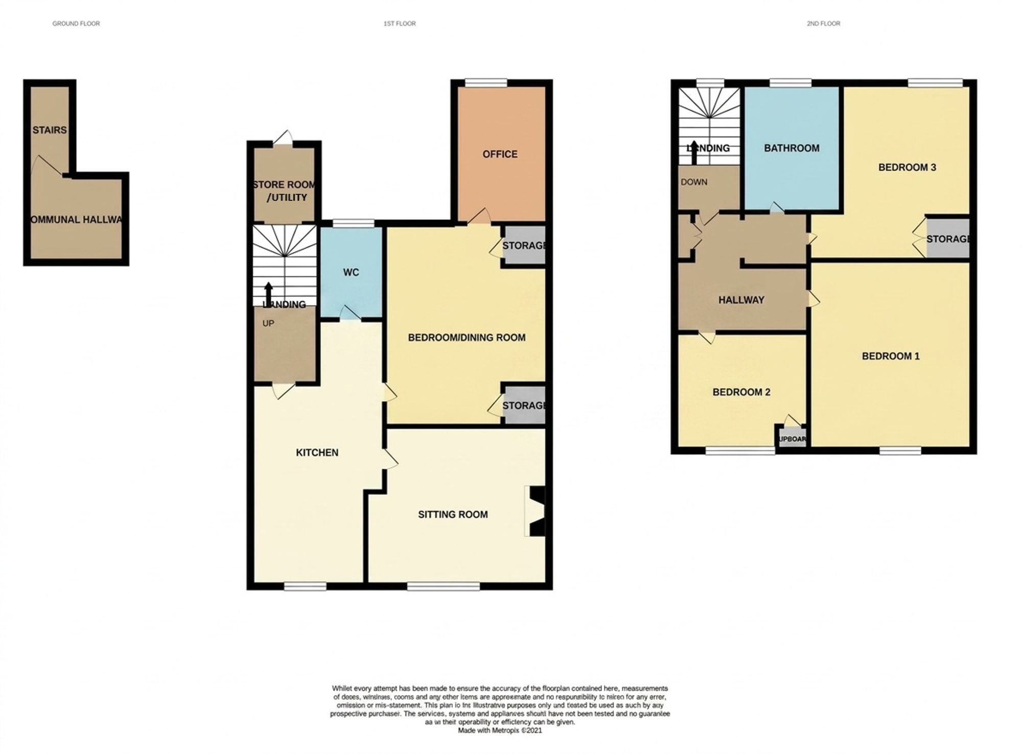 Flat 2, 1 Royal Crescent, Scarborough floorplan