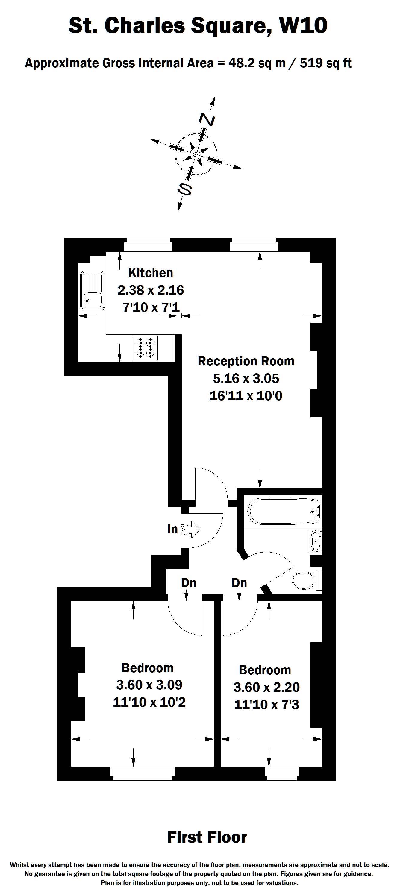 2 Bedrooms Flat to rent in St. Charles Square, London W10