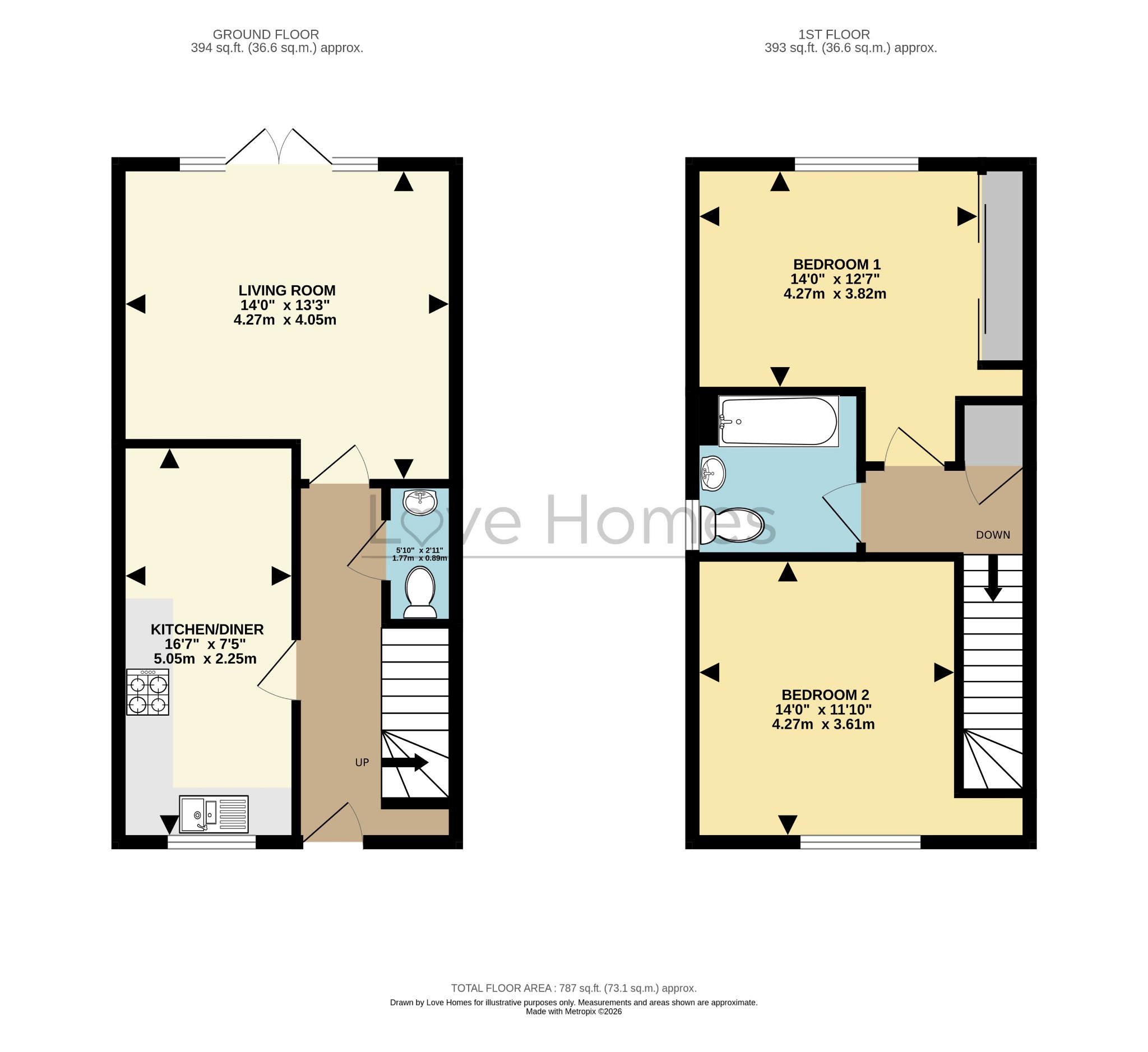 48 Maple Close, Pulloxhill, Bedfordshire floorplan
